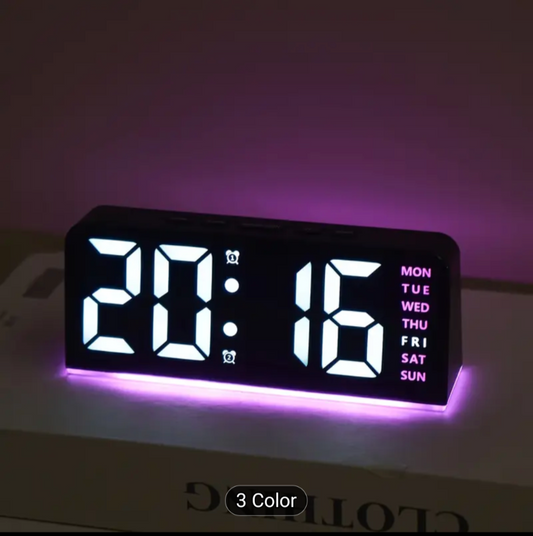 Despertador Digital LED Moderno con Pantalla Grande