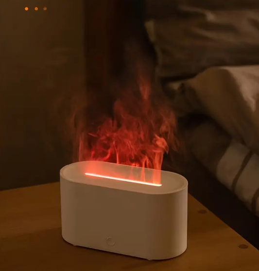 Humidificador con Efecto Llama 🔥 Difusor de Aromas con Luz LED 7 Colores y Apagado Automático